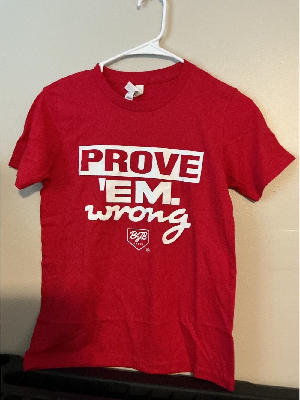 Bella + Canvas Kids Red Graphic T-Shirt Size 14-16 Prove 'Em Wrong Still Alive